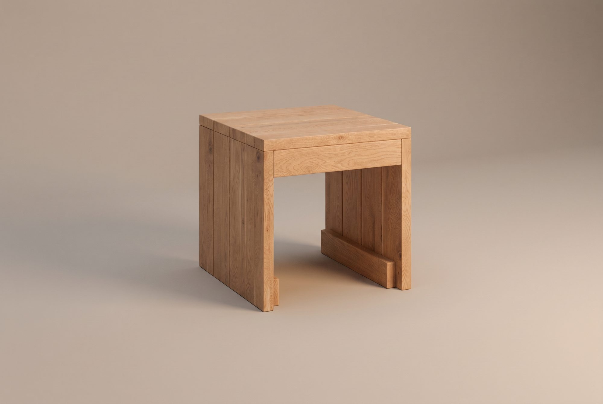 Block Side Table, front view